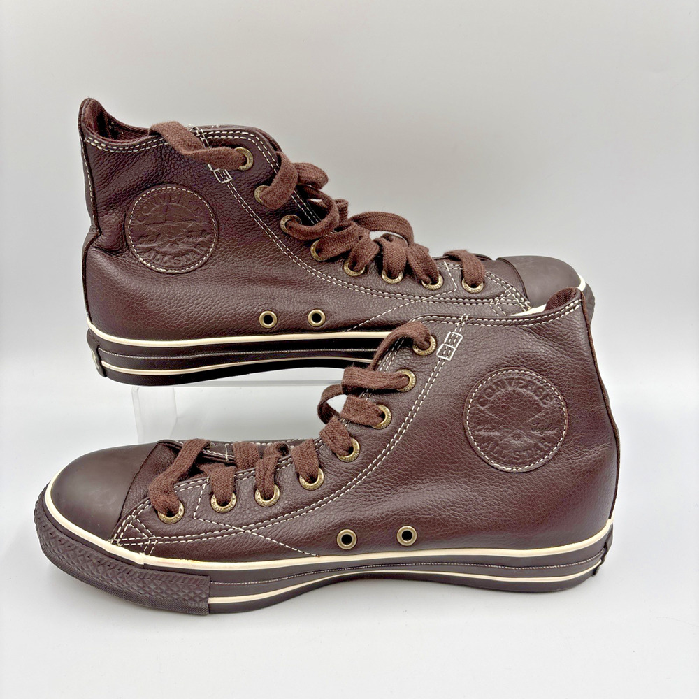 Converse Chuck Taylor All Star Hi Leather High Top Sneakers Brown Men's Size 7